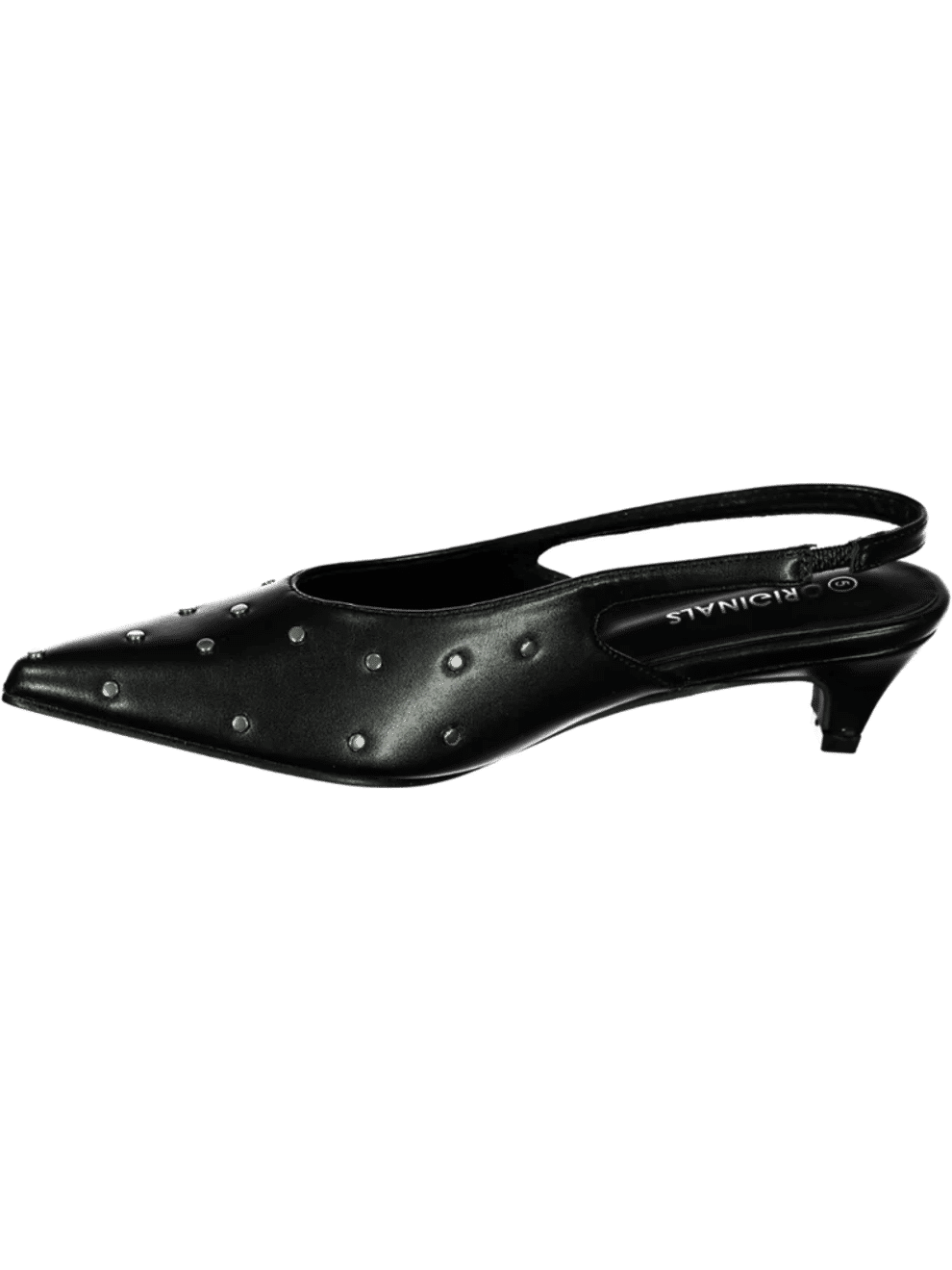 Black Studded Slingback Heels (1)