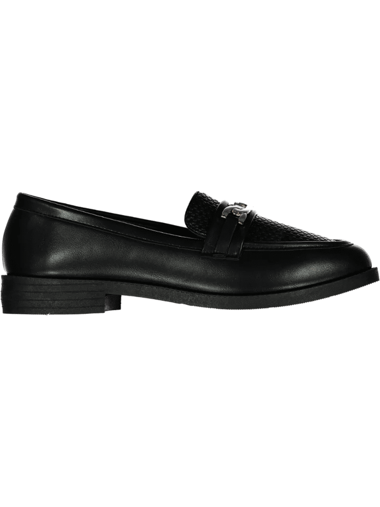 Black Chain Detail Loafers