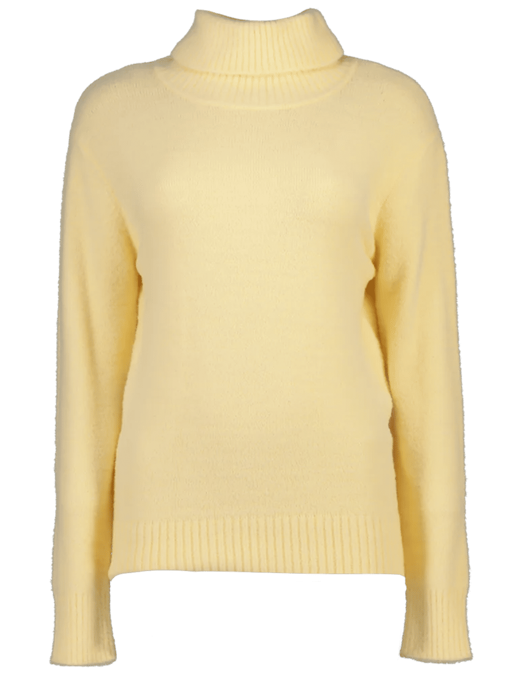 Yellow Knit Roll Neck Jersey