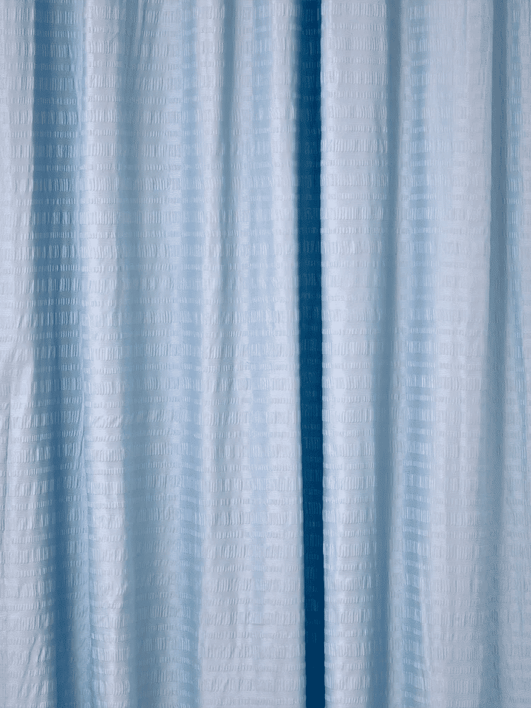 Blue Jacquard Shower Curtain (2)