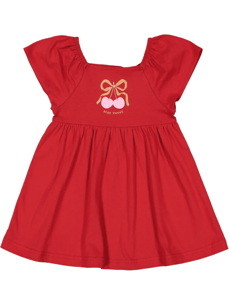 2-Pack Red and Pink Cotton Dresses (2)