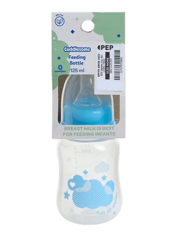 Blue 125ml Printed Baby Bottle