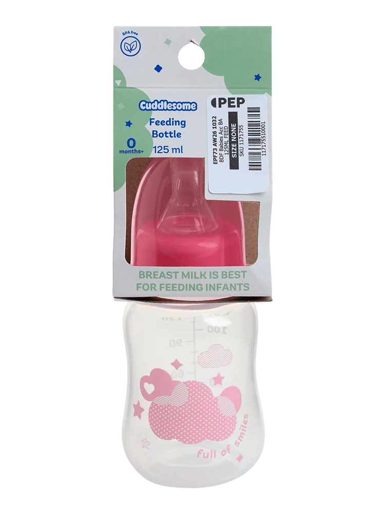 Pink Printed 125ml Baby Bottle