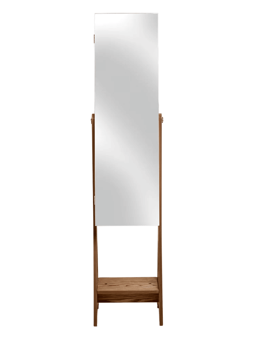 Wooden Standing Mirror Jewellery Cabinet (1)