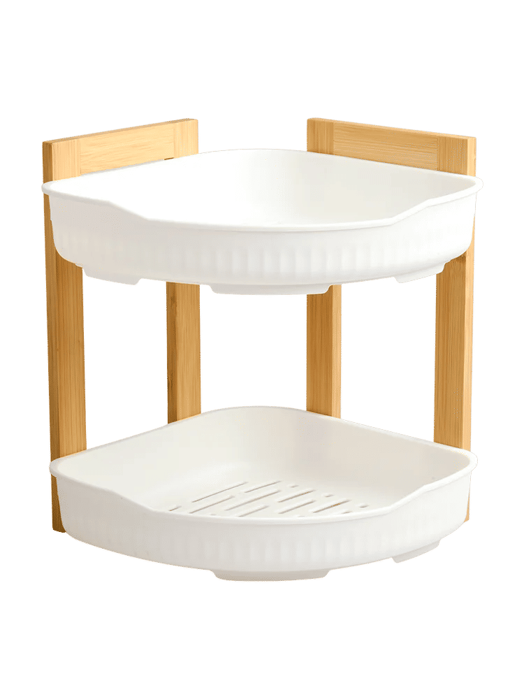 2 Tier Bamboo Corner Caddy (1)