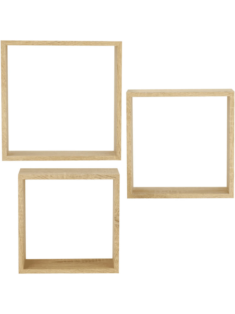 3 Piece Wooden Wall Cube Set (1)