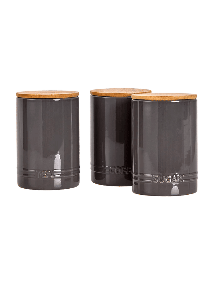 3 Pack Grey Ceramic Canisters (1)