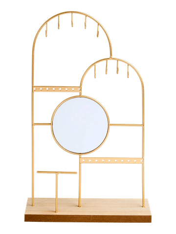 Gold Metal Jewellery Organiser Stand