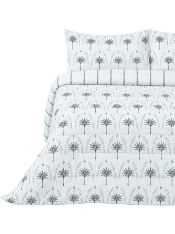 Queen Palm Print Bed Comforter