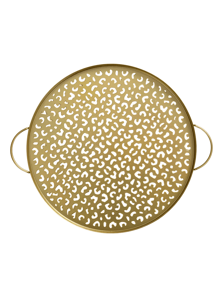 Gold Leopard Print Metal Tray (2)