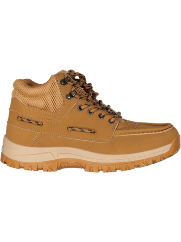 Tan Lace-Up Ankle Boots