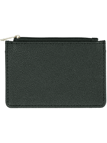 Black Textured Zip Around Wallet