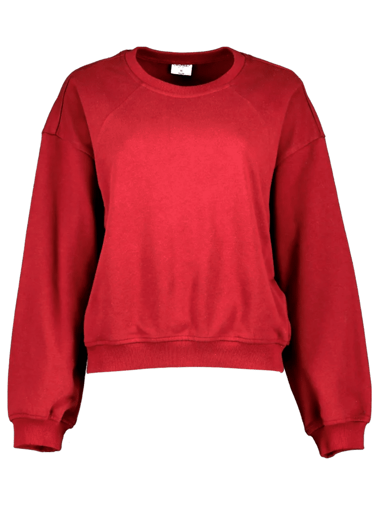 Red Cotton Crew Neck Tracktop