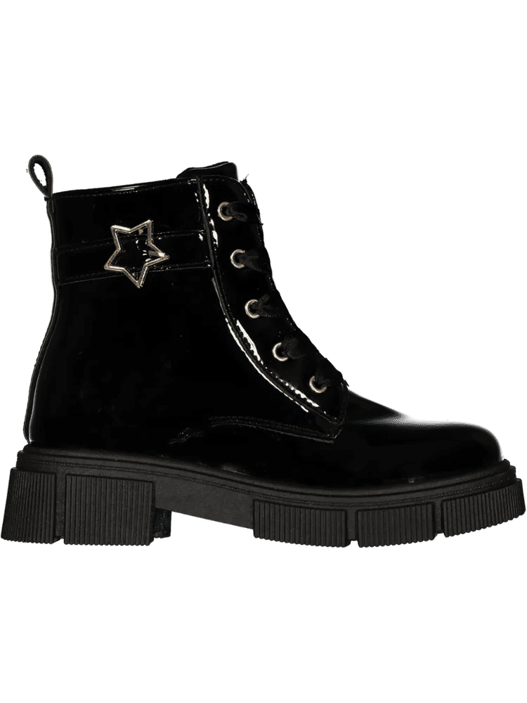 Black Patent Star Detail Boots