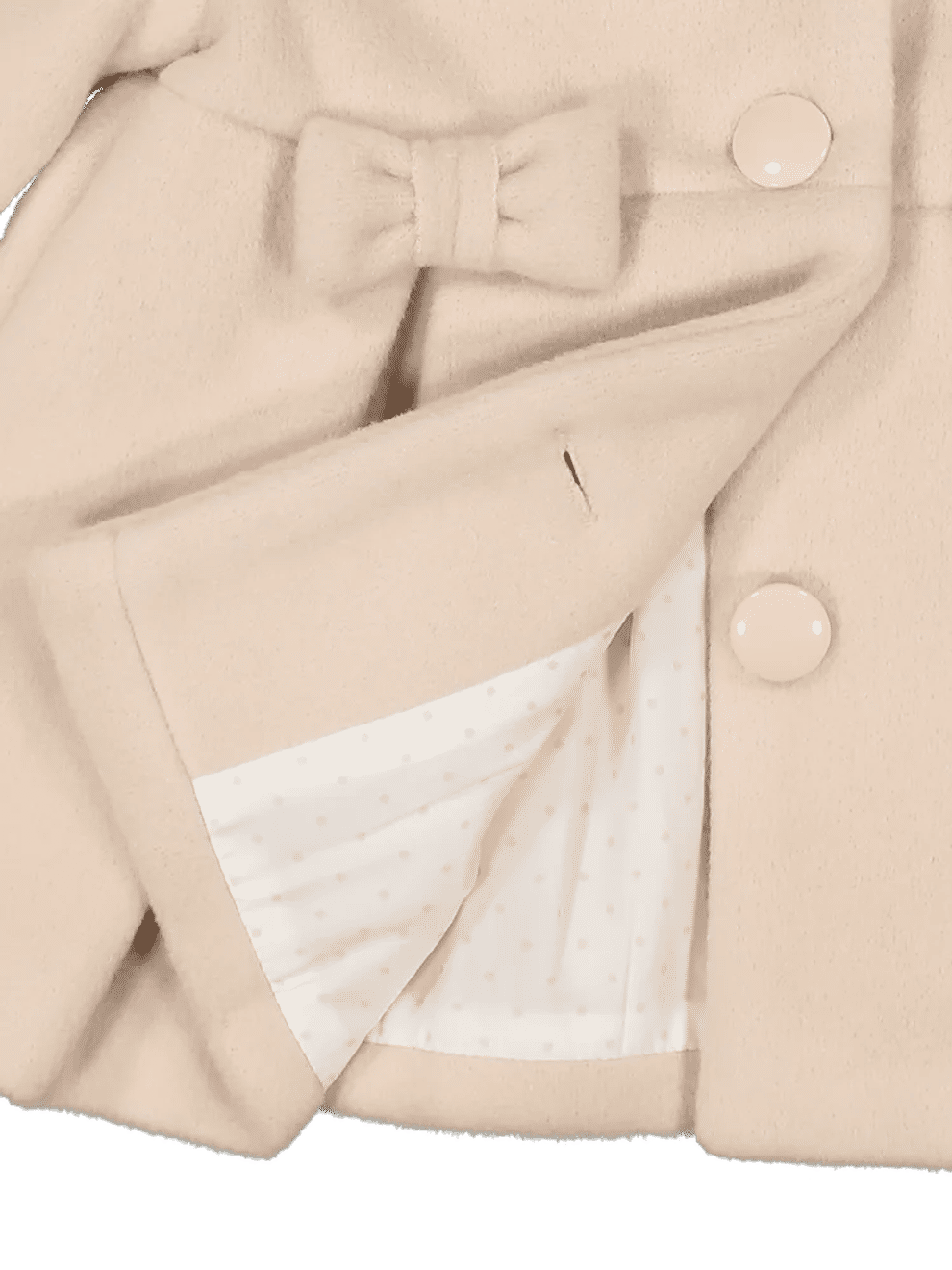 Infants Beige Faux Fur Trim Jacket (2)