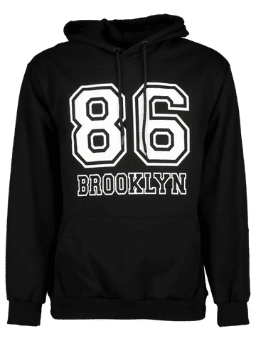 Black Brooklyn 86 Graphic Hoodie