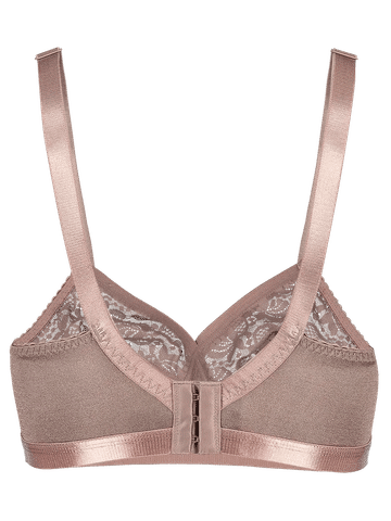 Mocca Lace Detail Crossover Bra