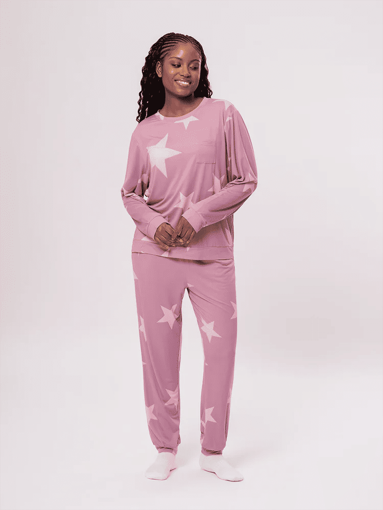 Star Print Knit Pyjama Set