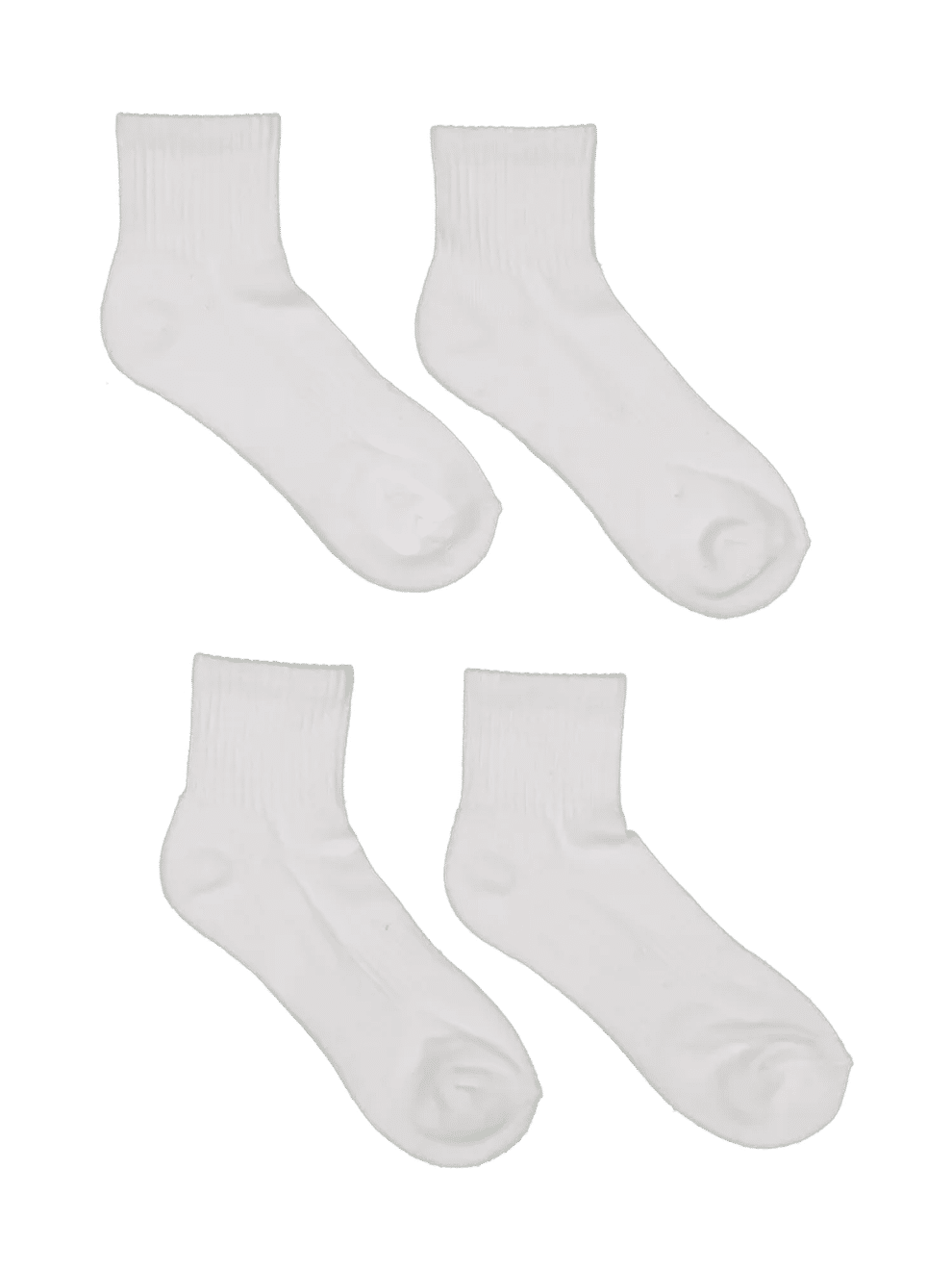 2 Pack Classic White Ankle Socks