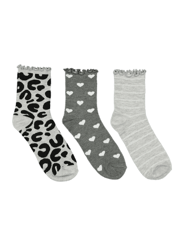 3 Pack Patterned Socks