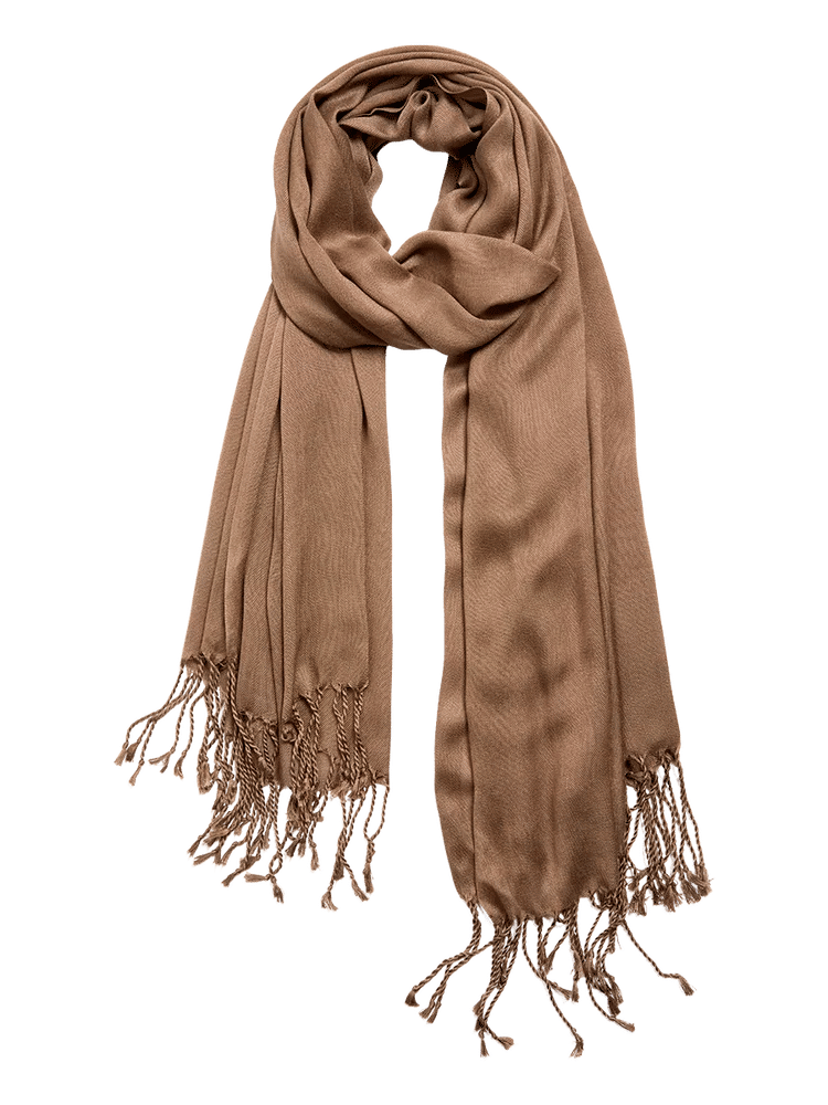 Brown Tassel Scarf