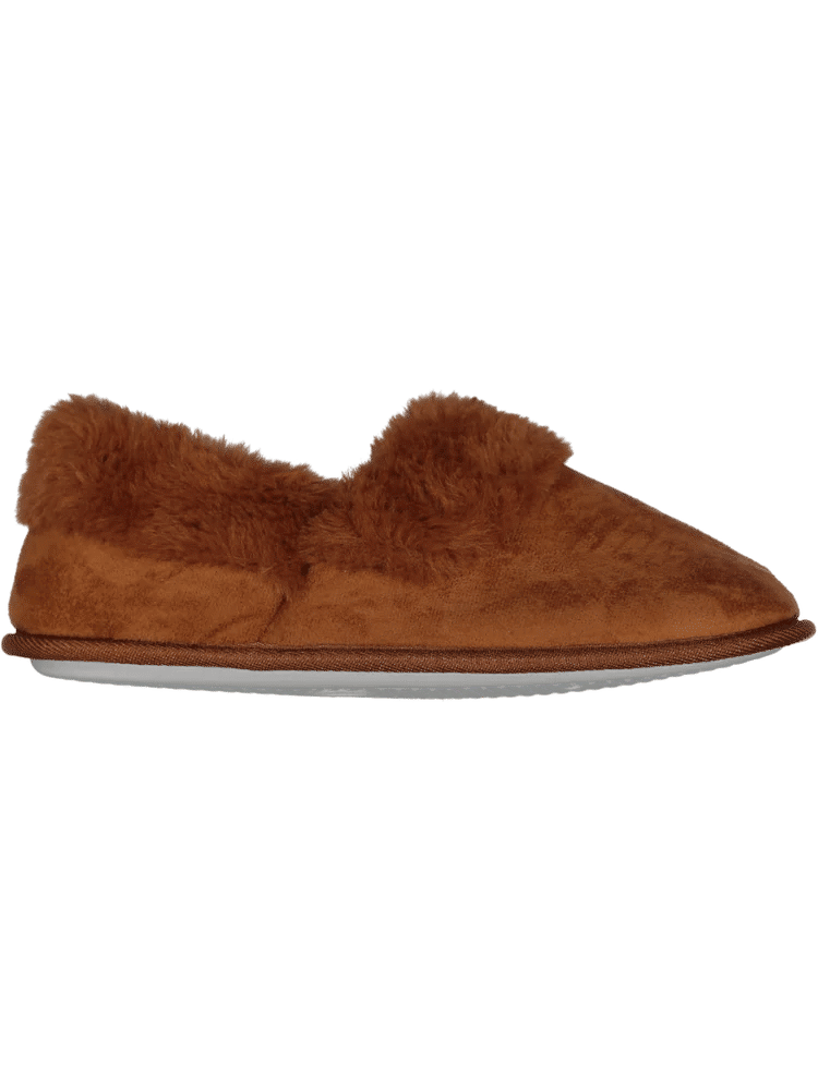 Faux Fur Trim Slippers