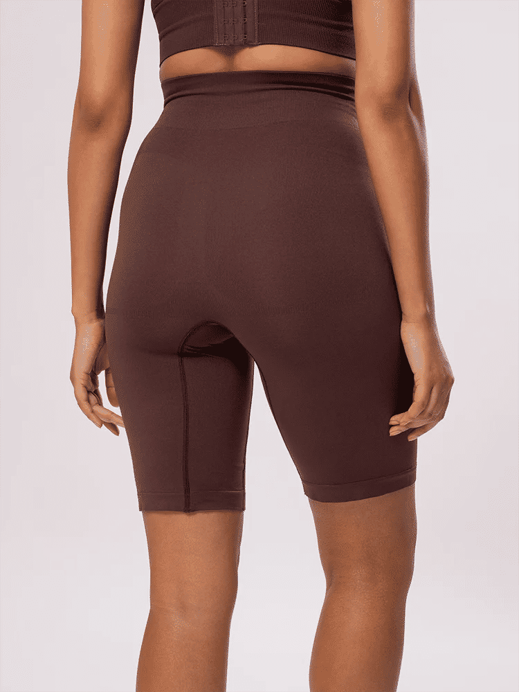 High-Waisted Brown Cycle Shorts (2)