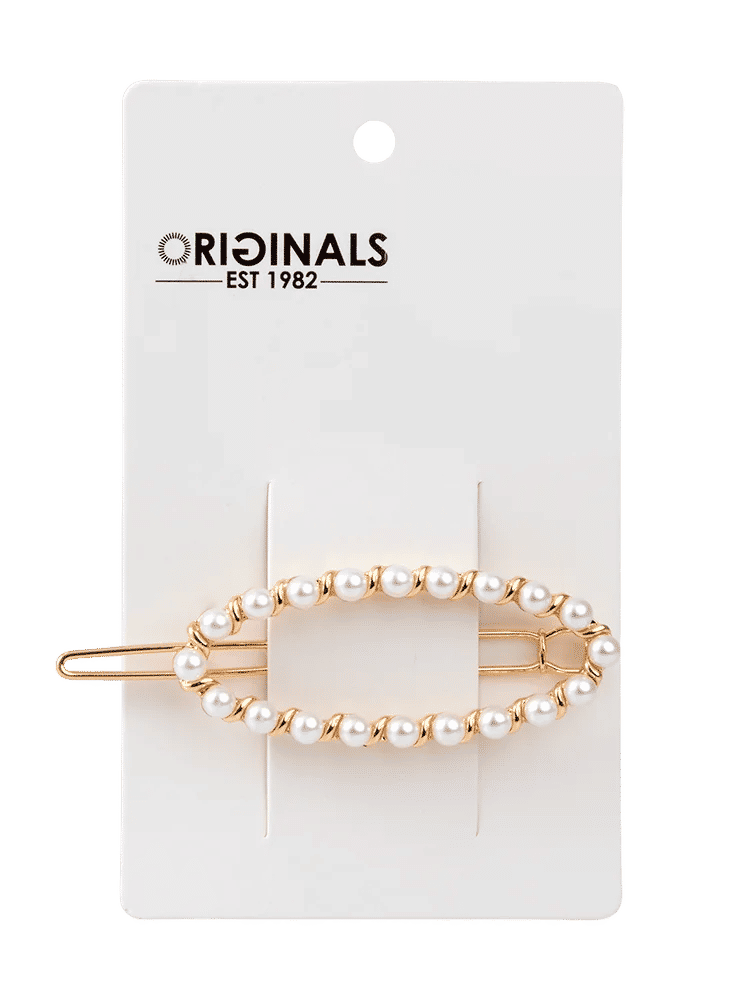 Oval Faux Pearl Hair Clip (1)