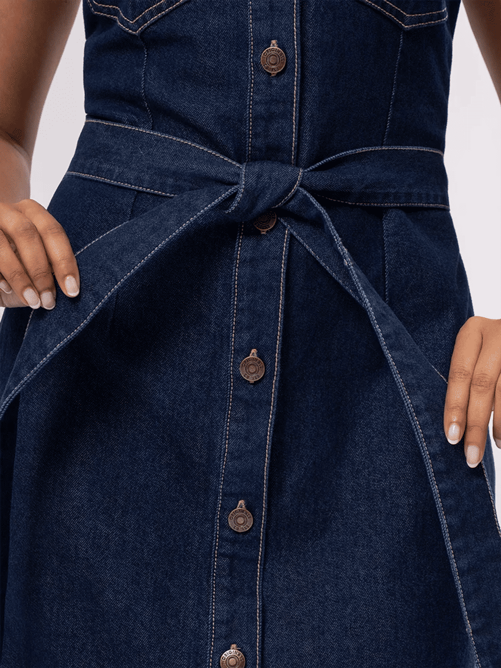 Sleeveless Denim Dress (1)