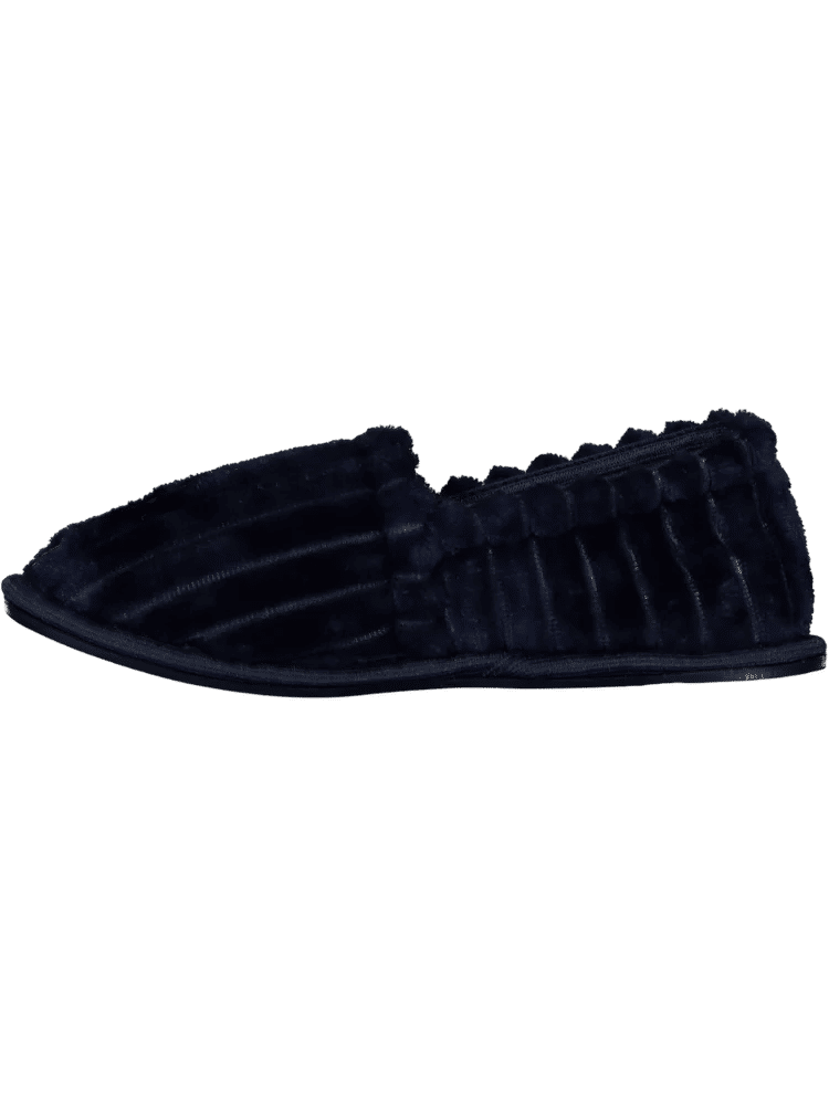 Navy Ribbed Fleece Slippers (1)