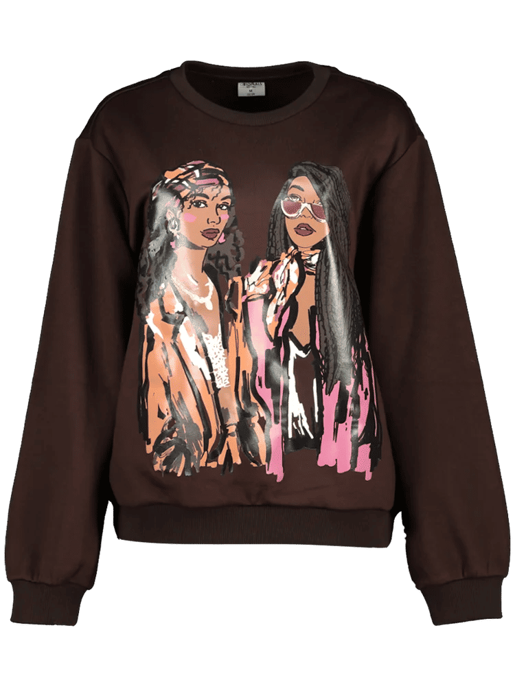 Graphic Crew Neck Sweatshirt