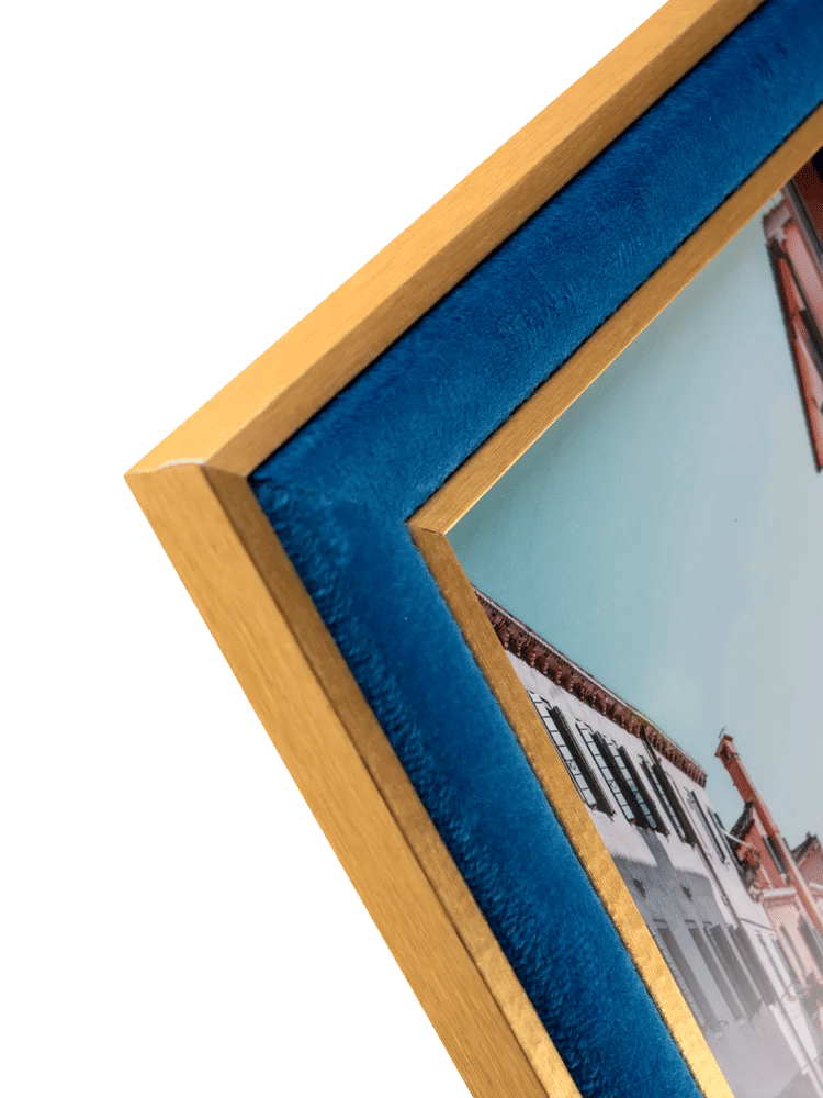 Large Blue Velvet Edge Picture Frame (2)