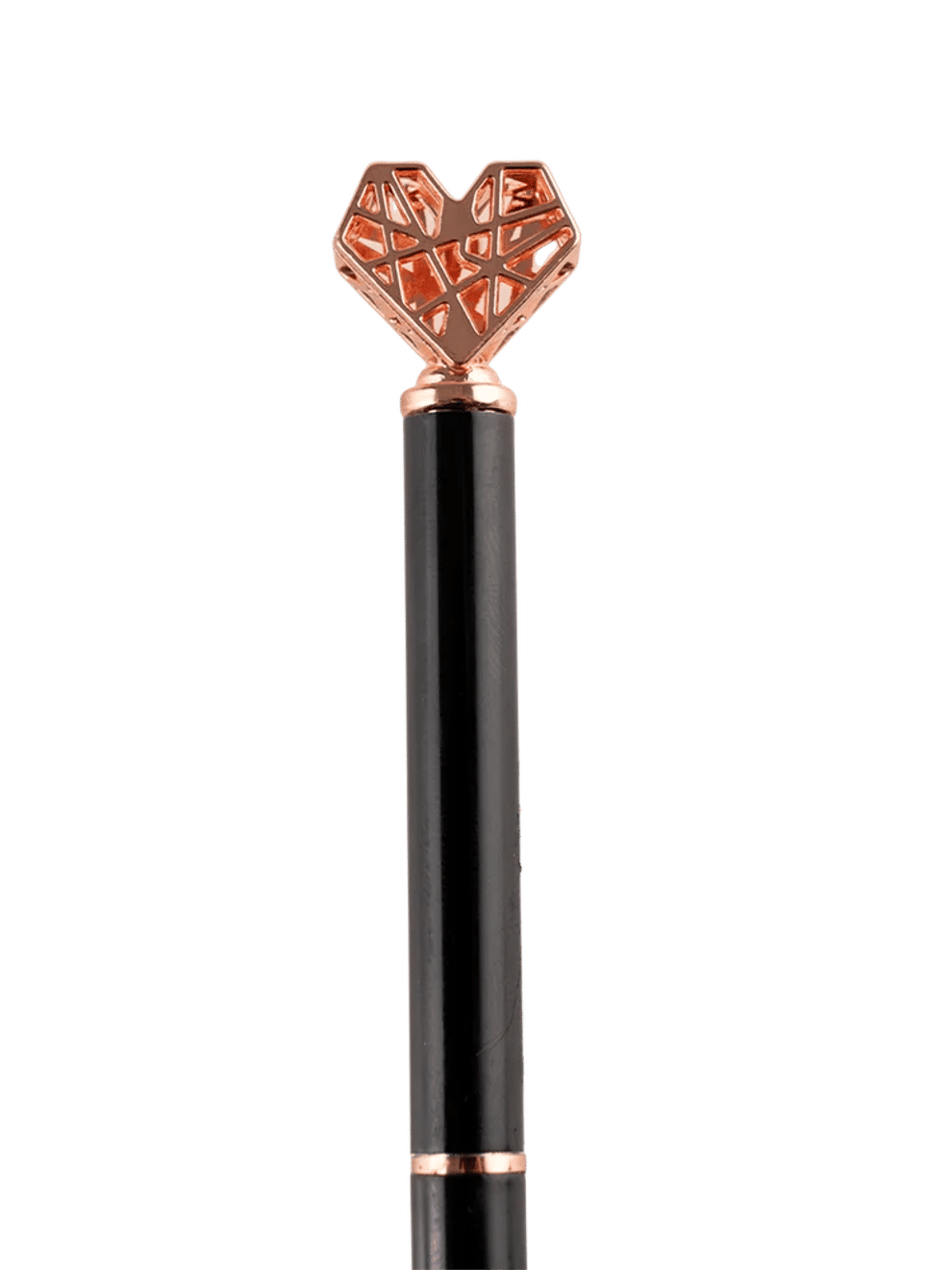 Black and Rose Gold Heart Pen (2)