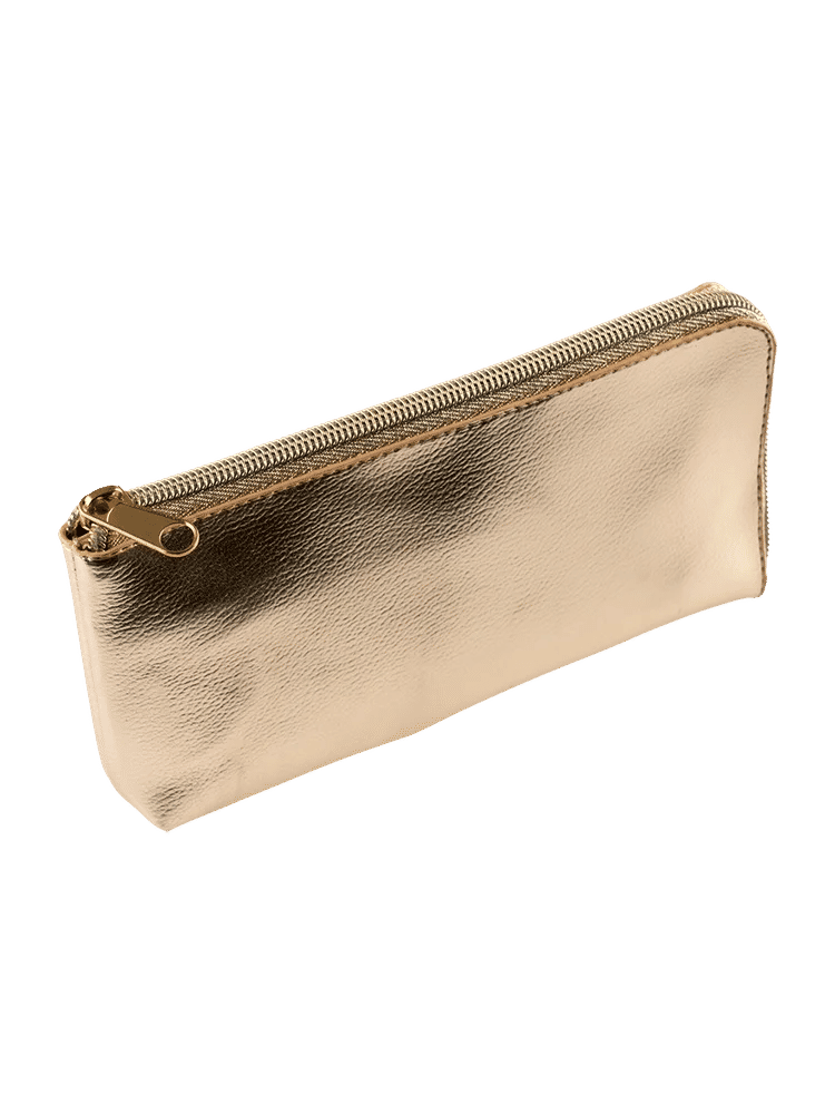 Metallic Gold Slim Pencil Bag (1)