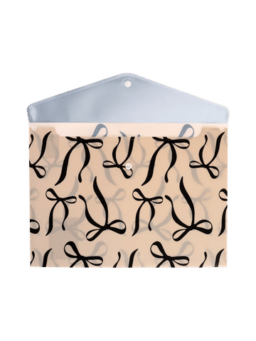 A4 Bow Print Envelope Folder