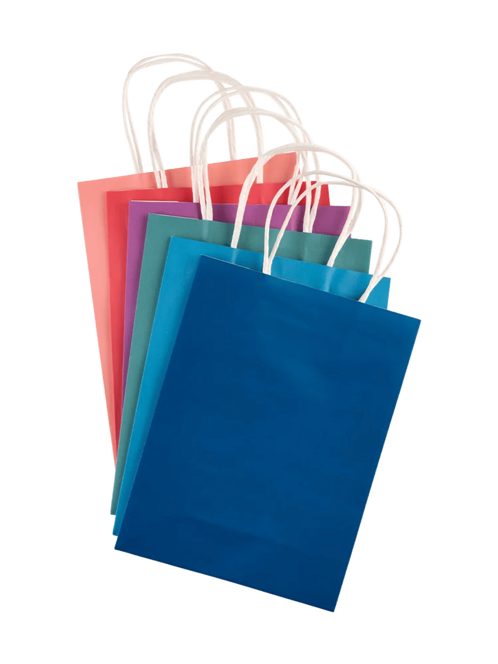 Set of 6 Coloured Paper Gift Bags (2)