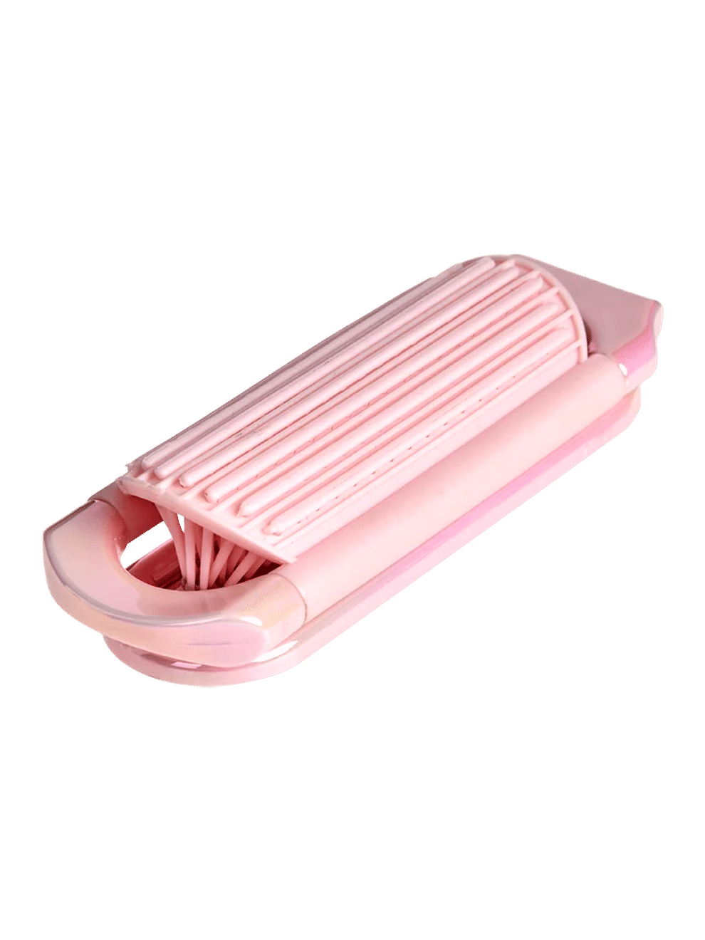 Pink Foldable Compact Mirror Brush (3)