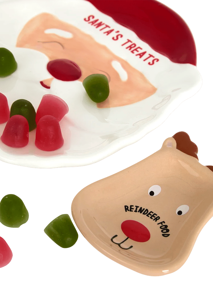Ceramic Santa and Reindeer Set (1)