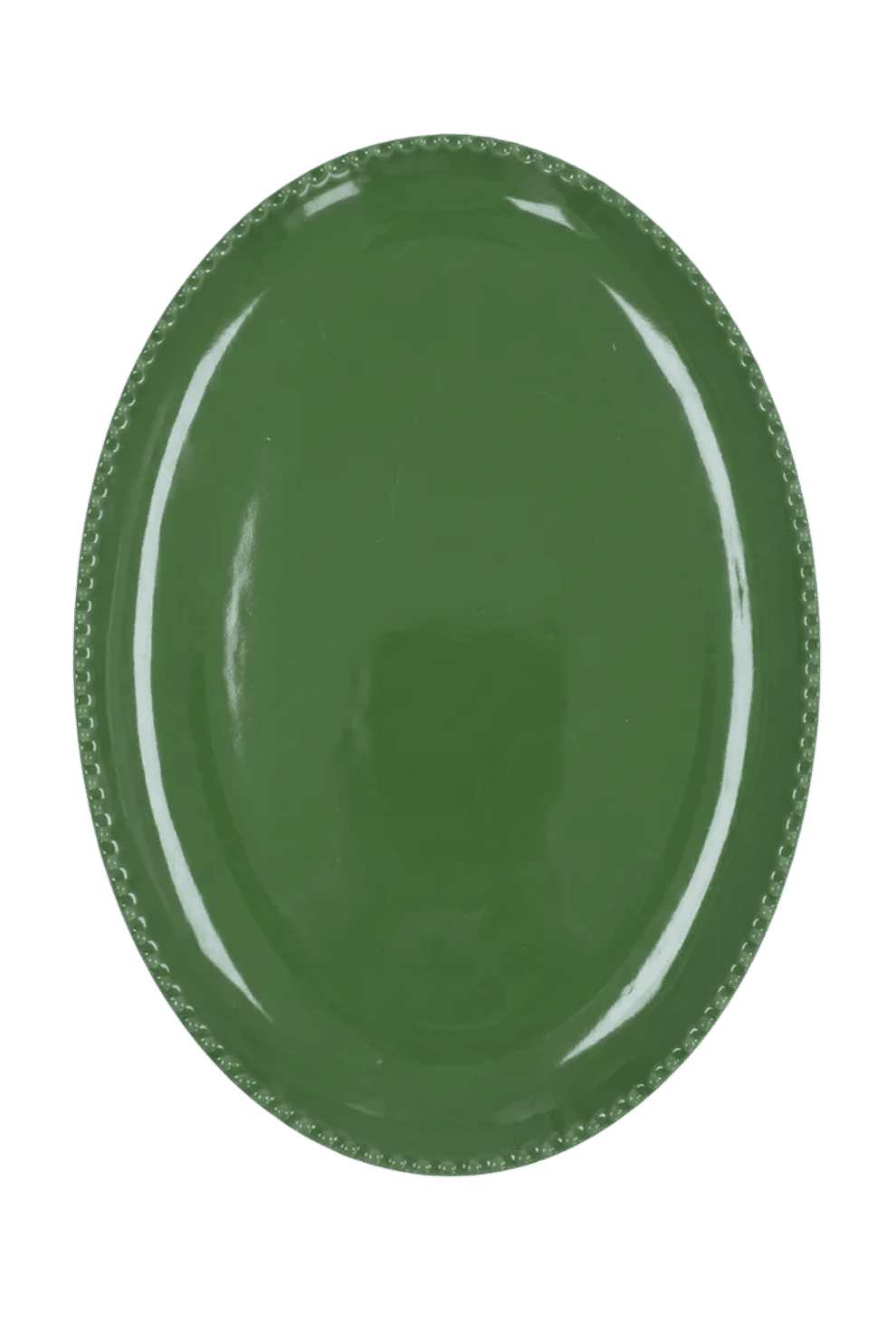 Green Beaded Edge Serving Plate 41cm (1)