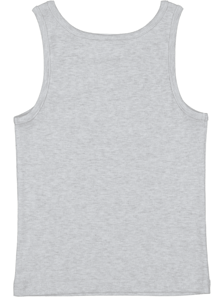 Grey Ribbed Cotton Vest (1)