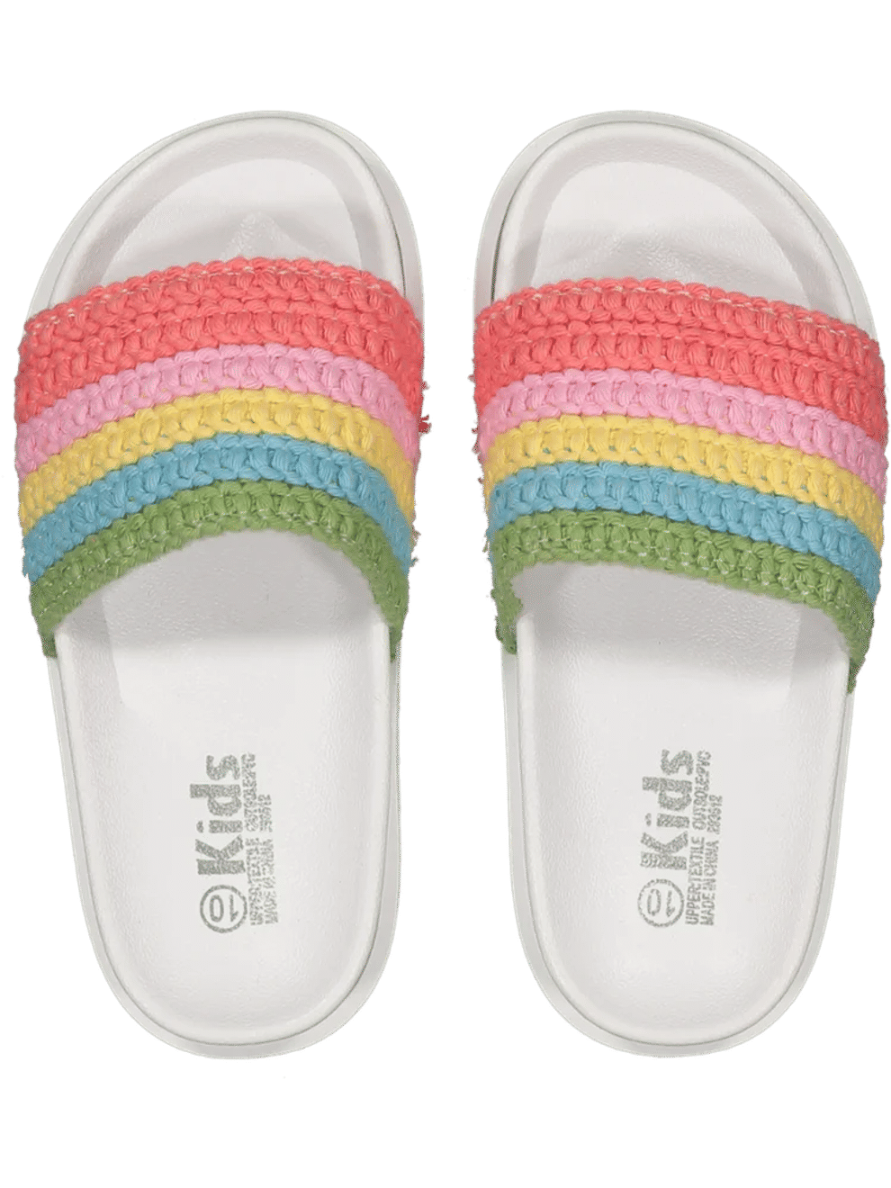 Rainbow Woven Slide Sandals (2)