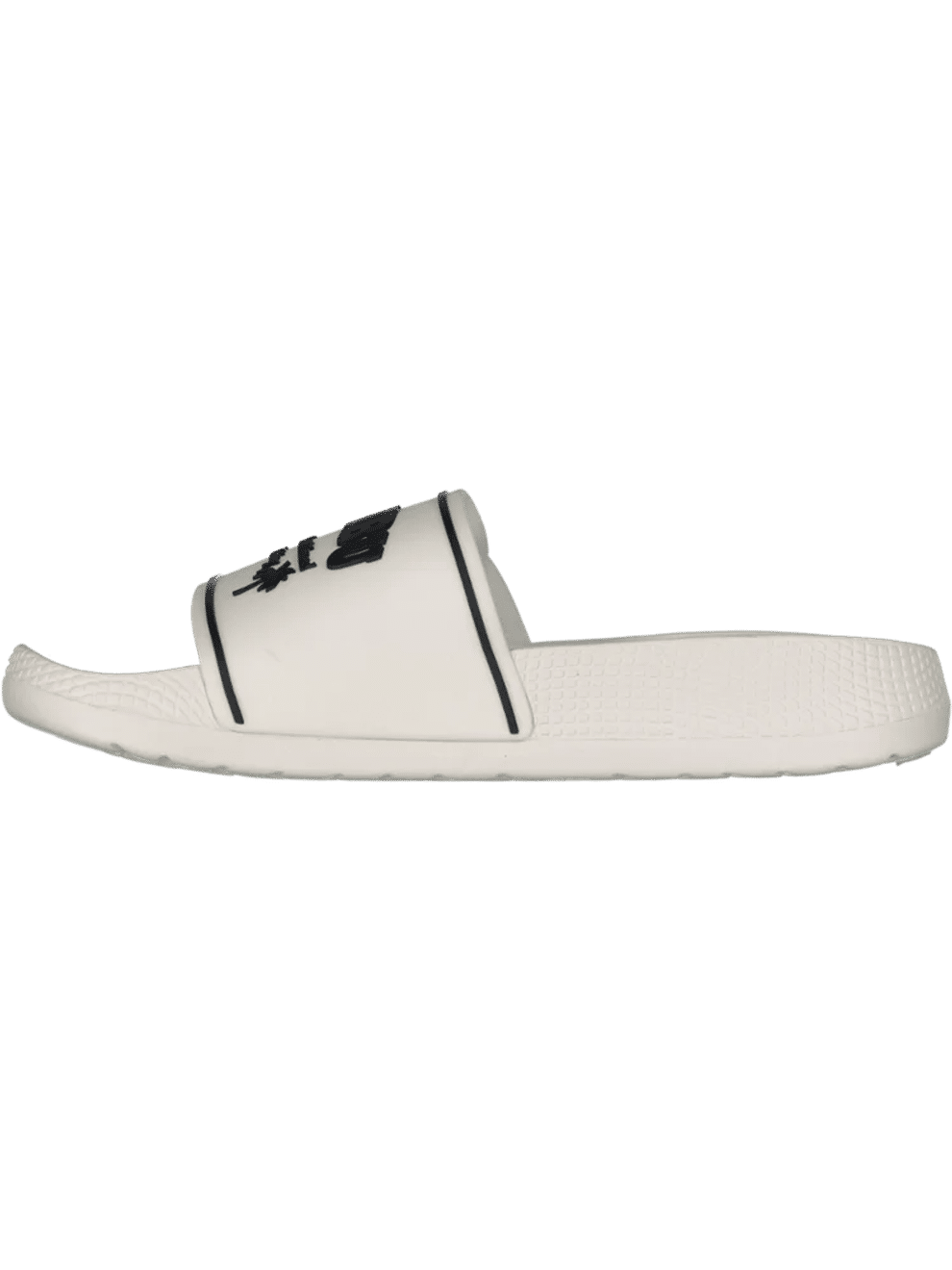 White Graphic Slide Sandals (1)