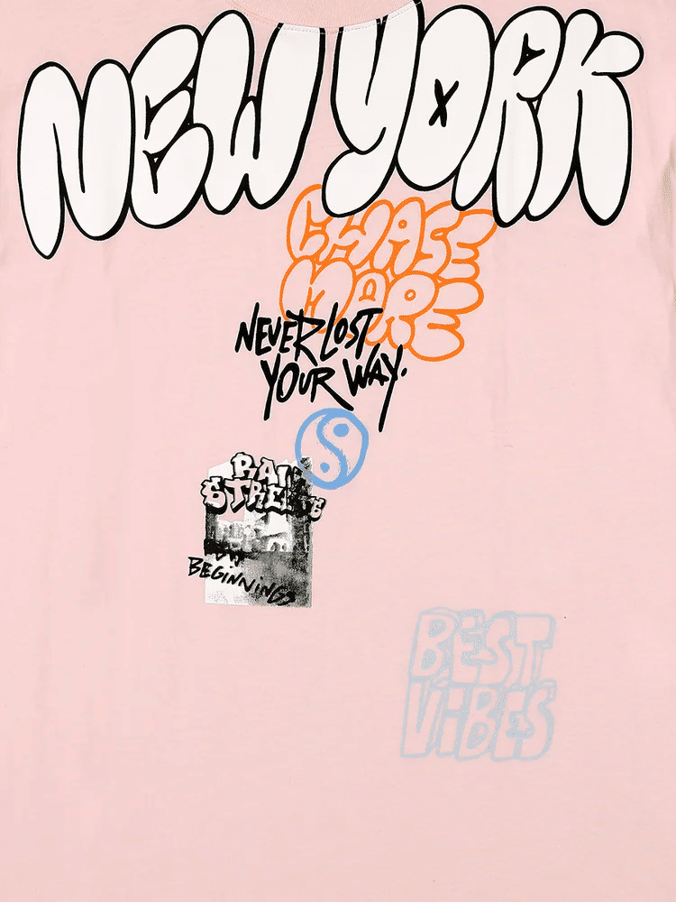Pink Graphic Print T-Shirt (2)