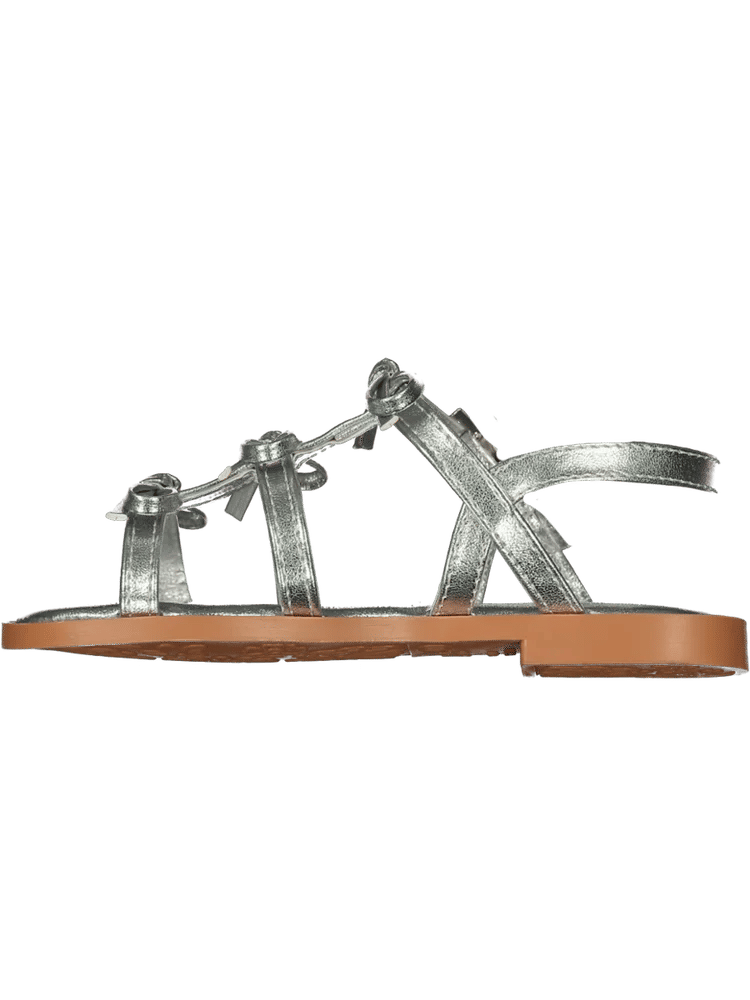 Silver Bow Detail Sandals (1)