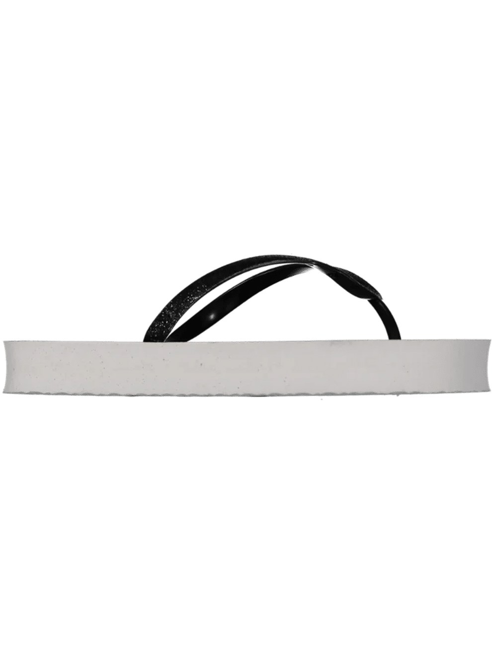 Black And White Glitter Strap Flip Flops