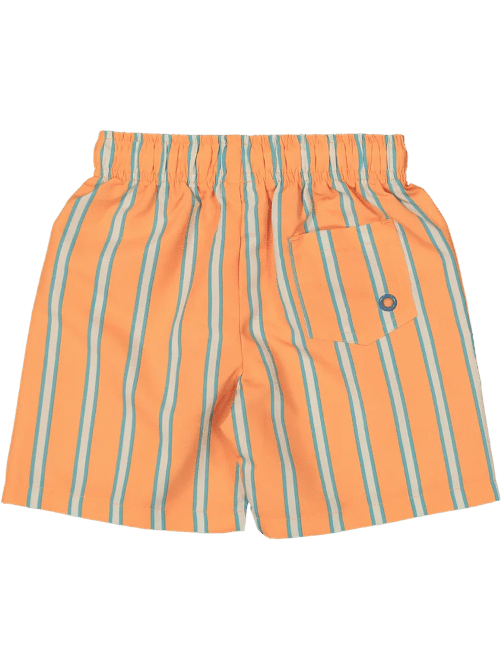 Striped Orange Elasticated Waist Shorts (1)