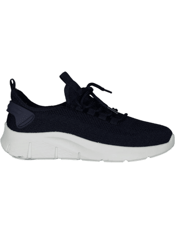 Navy Knit Lace Up Sneakers