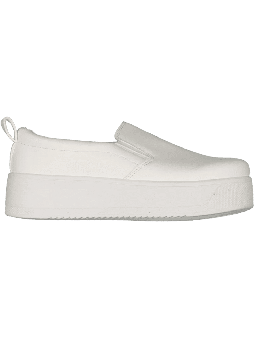 White Platform Slip-On Sneakers