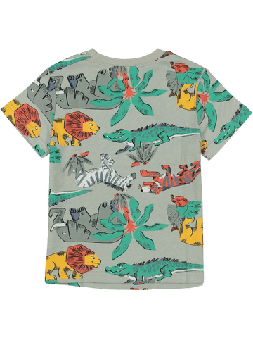 Animal Print Crew Neck T-Shirt