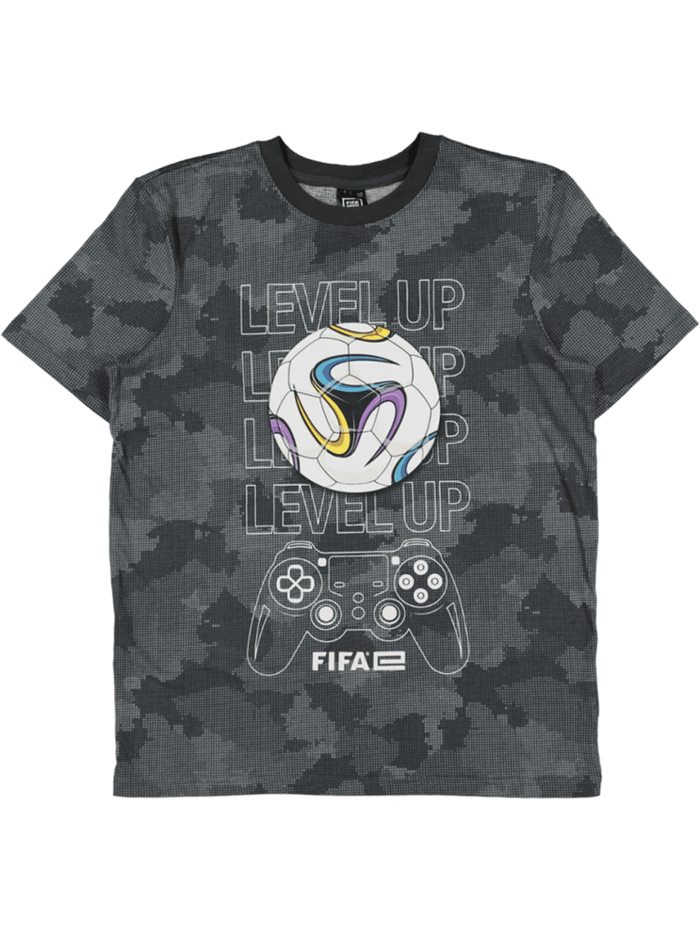 Fifa Camo Print Graphic T-Shirt